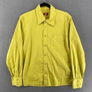 Levis Workers Button Down Shirt Mens M Big E Lime Green Long Sleeve‎